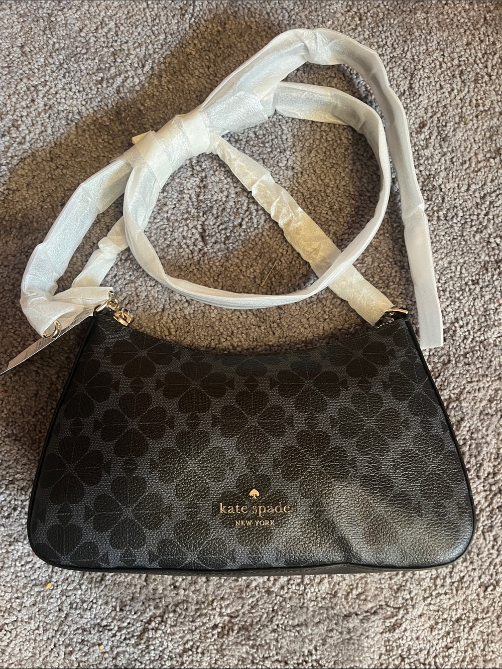 kate spade Black Floral Crossbody Shoulder Bag